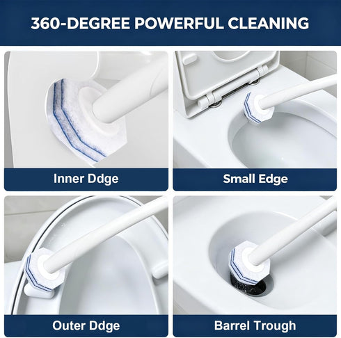 HJUHBDJ 80 Pack Disposable Toilet Wand Refills, High-Density Replacement Scrubber Heads, Bathroom Toilet Bowl Cleaning