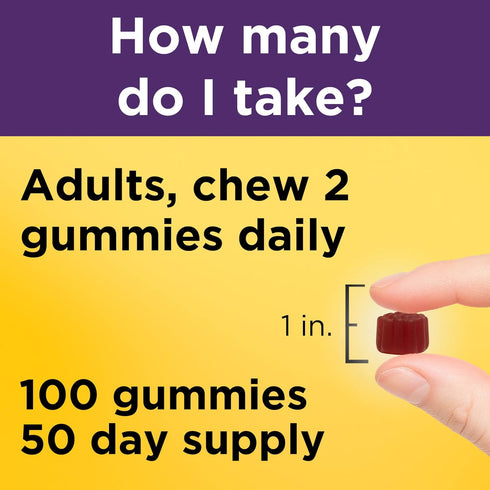 Nature Made Elderberry with Vitamin C and Zinc - Dietary Supplement for Immune Support, 100 Gummies, 50 Day Supply