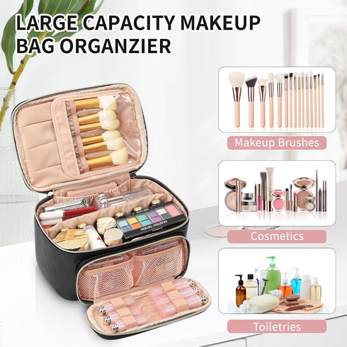 OCHEAL Makeup Bag, Large Multifunctional Organizer with Zipper Pouch for Women, Girls, and Cosmetics Storage