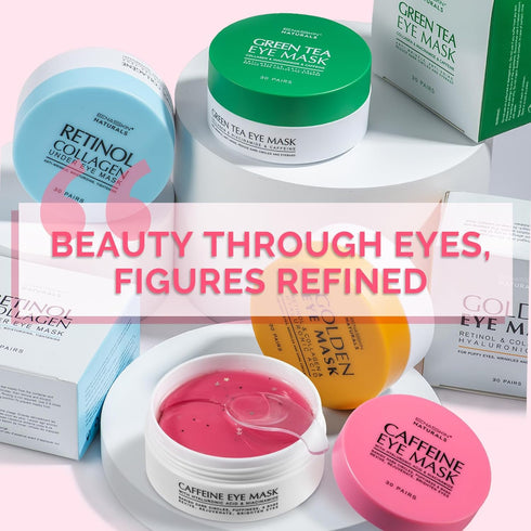 Under Eye Patches for Dark Circles: Caffeine Gel Masks for Puffiness, Wrinkles - Instant Brightening Treatment Pads, 30
