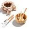 JPNK New DIY Facial Mask Bowl Set, 6 Pack Clay Mask Mixing Kit (Brown)