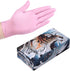 mummy Pink Textured Nitrile Gloves 3.5 Mil For Tattoo,Piercing,Beauty Salon,Home Clean,Gardening Use,Hotel
