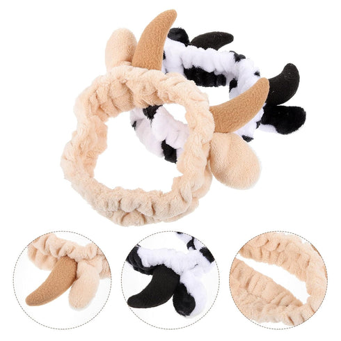NOLITOY 2 pcs Animals Ears Headbands, Cute Makeup Hair Band Skincare Headbands for Washing Face Shower Women Girls