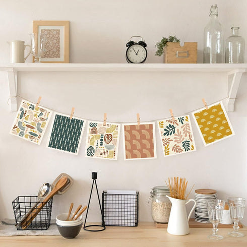 Kitchen,6 Pack Morigins Swedish Dishcloths for Minimalist Swedish Dish Towels,Cellulose Sponge Cloths,Non Scratch