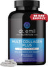 DR. EMIL NUTRITION Multi Collagen Pills - 180 Capsules for Hair, Skin, Nails, & Joints, Hydrolyzed Collagen