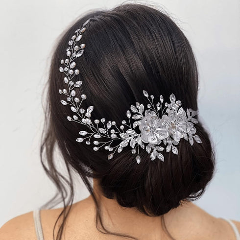ULAPAN Bridal Hair Combs, Crystal Wedding Headbands, Rhinestones Hair Accessories for Brides and Bridesmaids