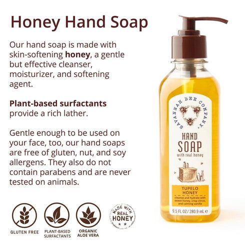 Savannah Bee Company Natural Hand Soap with Essential Oils
