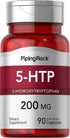 Piping Rock 5HTP 200mg Capsules, 90 Count, Hydroxytryptophan, Non-GMO, Gluten Free Supplement