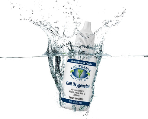Cell Oxygenator Oxygen Boost - 1fl oz (30ml) Liquid Oxygen Dietary Supplement with Zinc, Trace Minerals & Amino Acids