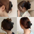 WHAVEL 6PCS Matte Plastic Large Black Hair Claw Clips, Non-slip Jaw Clips for Thick Hair, Women and Girls