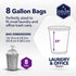 Color Scents Medium Trash Bags - 8 Gallon, 45 Bags in Fresh Air Scent with Microban