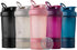 BlenderBottle Shaker Bottle with Pill Organizer and Storage for Protein Powder, ProStak System, 22 Ounce, Midnight Black