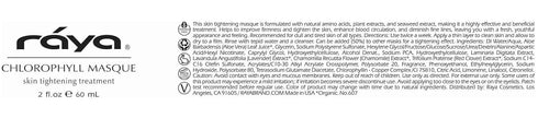 Raya Chlorophyll Masque (607), Tightening Facial Treatment Mask for All Skin, Reduces Fine Lines
