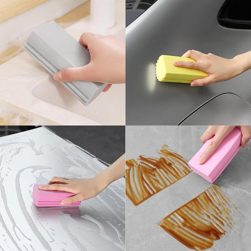 UpTuoLi 3-Pack Damp Clean Duster Sponge, Sponge Cleaning Brush, Reusable Cleaner Sponges, Duster for Cleaning Blinds