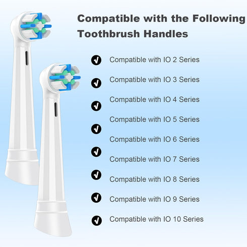 JSMIOROSE 10 Pack 2/3/4/5/6/7/8/9/10/Deep IO Replacement Brush Heads Compatible with Oral B iO Clean Series Electric
