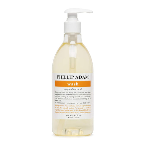 Phillip Adam Coconut Body Wash for All Skin Types - Sulfate Free, Gluten Free, All-Natural Ingredients - 13.5 Fl Oz