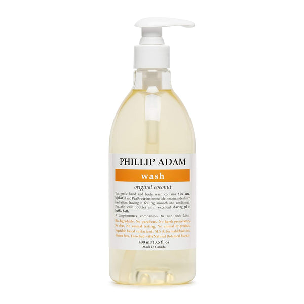 Phillip Adam Coconut Body Wash for All Skin Types - Sulfate Free, Gluten Free, All-Natural Ingredients - 13.5 Fl Oz