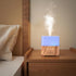 wkao 10.1 Oz Wood Grain Diffuser, Fl Clock, Night Light, with Wireless Speaker for Bedroom, Living Room