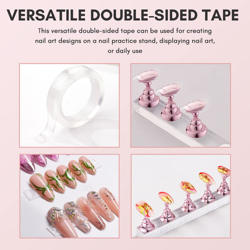 Makartt Nail Stand for Nail Art Display - Practice Holder for Painting Nails with 1M Double-sided Tape