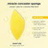Real Techniques Miracle Concealer Sponge, Makeup Blending Sponge for Liquid & Cream Concealer, Yellow, 1 Count