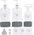 Glass Laundry Detergent Dispenser Set, 34 oz x 2 and 17 oz x 1, for Liquid Detergent and Stain Remover