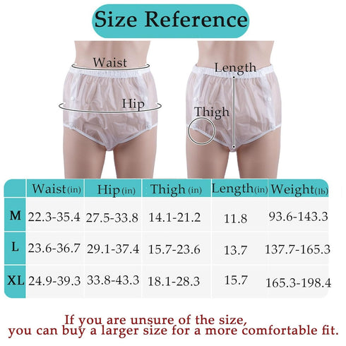 ZSVUCWPYO 3 Pack Adult Waterproof Diaper Cover,Washable Reusable Adult Diaper Cover with Snap Closure,Leakproof