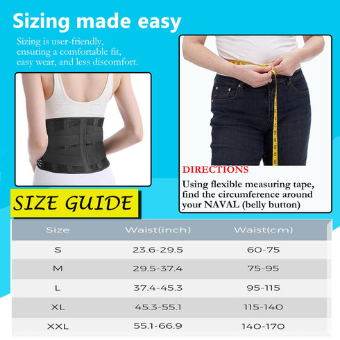 Back Brace for Lower Back Pain Relief for Women & Men - Breathable Support Belt for Sciatica, Herniated Disc with 4X