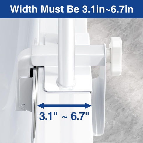 songsoso 3.1 6.7 Inch 300 lbs Adjustable Bathtub Safety Rail, Bathtub Handle Grab Bar with Non-Slip Grip for Seniors