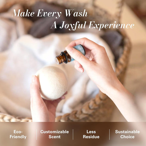 Set, 6x10mL JCLOUD Essential Oils for Laundry, Clean Scent Fragrance Oils Use with Wool Dryer Balls - Fresh Linen, Soft
