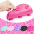 Makeup Brush Cleaner Mat, Silicone Brush Cleaning Mat Big Size with Suction Cup for Makeup Brush Cleaning (Hot Pink)