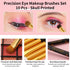 Docolor 10Pcs Skull Printed Eye Makeup Brushes Set - Blending, Concealer, Eyebrow, and Eye Liner Brushes