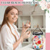 Sanwuta Flower Theme Clear Lotion Toiletry Bag, Waterproof PVC Makeup Case with Handle Zipper