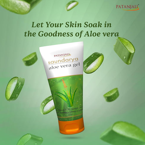 Patanjali Aloe Vera Gel 150ml - Saundarya Moisturizer for Oily Skin with Vitamin E