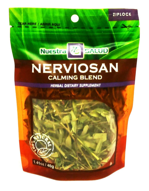Nuestra Salud Herbal Sleeping Tea 1.4oz - Nerviosan Calming Herb Blend for Sleep and Relaxation