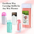 Rose Roll on Wax for Hair Removal, Soft Wax Roller Refill for Sensitive Skin, 4 Pack (14.1 OZ)