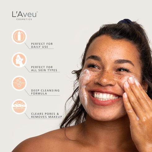 L’Aveu Foaming Facial Cleanser; Facial Cleansing Wash for All Skin Types, 2.7 fl oz