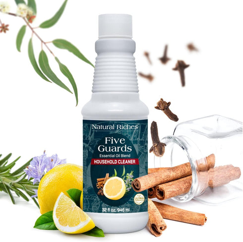 Natural Riches Household Cleaner Concentrate - Five Guards Essential Oil Blend - 32 fl oz Household Cleaner