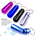 5 Pack Aluminum Keychain Medication Pill Box, Waterproof Mini Travel Pill Boxes for Medicine Vitamin Holder