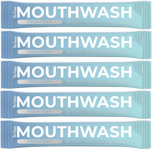 OUSTANE Packets 30 Count, 15ml Travel Size Original Mint Mouthwash Fluoride-Free, Alcohol-Free, Non-Burning, Gentle