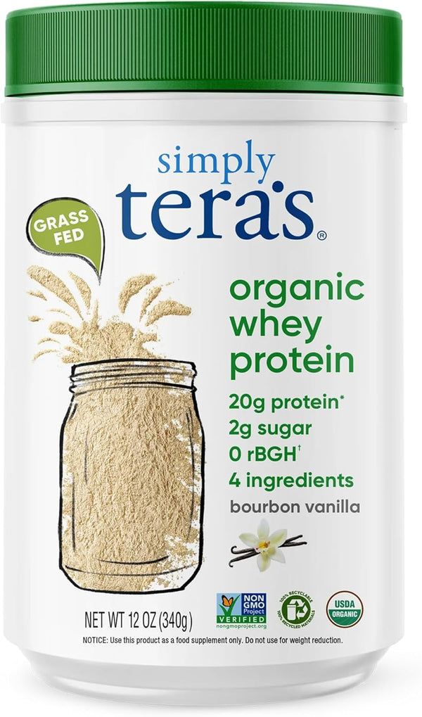 simply tera's Organic Whey Protein Powder - Bourbon Vanilla Flavor