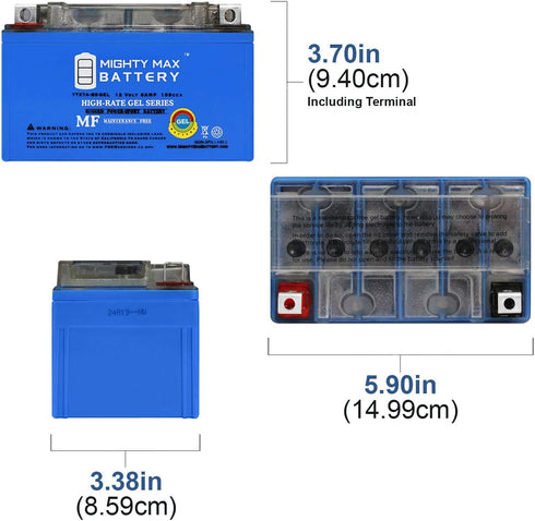 Mighty Max Battery YTX7A-BS 125 125 Gel Battery Replacement for Buddy Vino People S