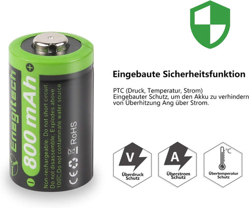 CR2 3V Lithium Battery, 6 Pack with PTC Protection for Boresighter, Golf Rangefinder, Funifilm Instax Mini55