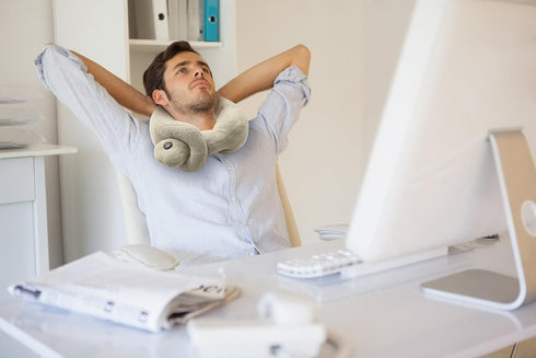 Ideas In Life Vibrating Massaging Neck Pillow - Colors Vary - Wrap Around Feature for Massage Therapy Electric BO