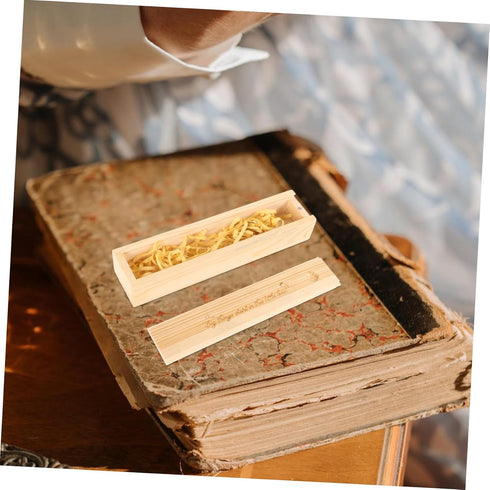 STOBAZA Wooden Pregnancy Test Keepsake Box for Newborn Announcement Unique Storage Case for Pregnancy Memories