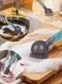 Set 360 2 3 Set Soap Dispensing Dish Brush Storage with Rotating Head, Kitchen Brush with PCS Different Brush Heads