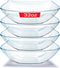 32oz Clear Plastic Serving Bowls (4 Pack), Medium Square Buffet Containers for Chips, Snacks, Mints, Salad Bar, Party