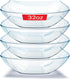 32oz Clear Plastic Serving Bowls (4 Pack), Medium Square Buffet Containers for Chips, Snacks, Mints, Salad Bar, Party