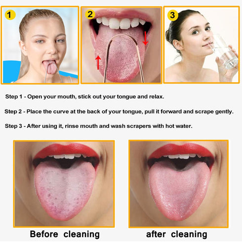 2 Pack Stainless Steel Tongue Scraper for Adults, GIAVGIAV Professional Tongue Cleaner for Oral Care & Hygiene