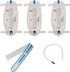 3 Pack ViDava Leg Bag Urinary Drainage Bag, 32 Oz with 3 18” Tubings, Anti-Reflux Valve, Easy Flip Drain and 1 Deluxe