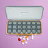 Portable Weekly Pill Organizer Medicine Case Transparent Blue Detachable Travel Pill Box for Daily Medication Storage